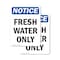 Signmission Fresh Water Only, 18 in W x Rectangle, Vinyl Decal OS-2PACK-NS-D-1824-V-12923 - alternate 1